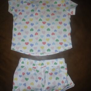 Garanimals Multicolor Heart Kids Pajama Set